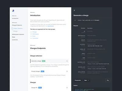 OpenNode - Documentation api clean code desktop docs documentation flat interface significa ui