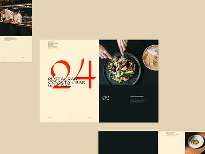 Restaurant menu design direction branding clean layout minimal restaraunt simple typography