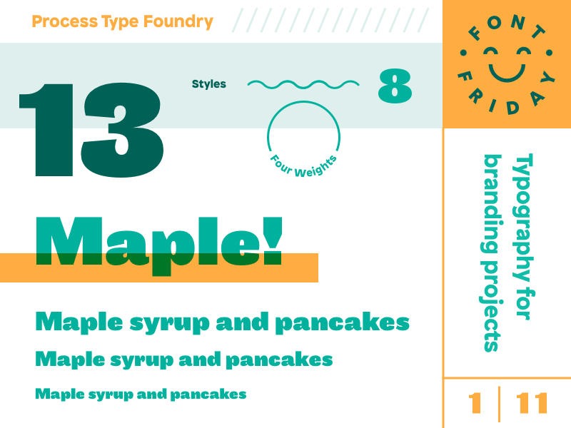 Font Friday 13 brand identity branding font illustration label packaging type typography