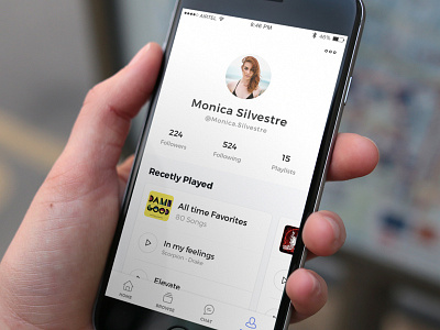 Profile screen card clean design profile typography ui user profile ux