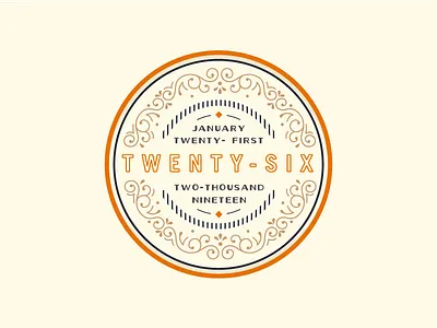 Birthday Badge! badge birthday flourish illustration illustrator line logo type vector