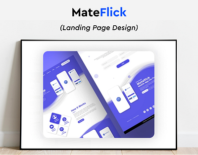 Mateflick Landing Page Design app branding design graphic design illustration logo mobile design ui ux vector