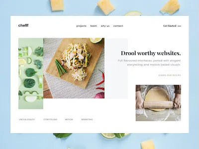 Let's make drool worthy websites. app clean landing page ui ui deign web design web designer web page design white whitespace