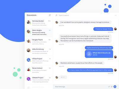 Team Collaboration - IOTask UI Kit admin app asana calendar chat chat bubble dashboard inbox jira kanban landing management message productivity project saas slack task trello ui kit
