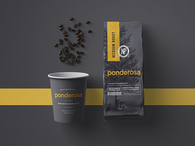 Ponderosa Coffee beverage branding brand identity branding coffee coffee branding coffee logo design agency food and beverage logo design packaging design product mockup restaurant branding restaurant design visual identity