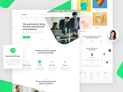 Creativa Agency Website 2019 agency branding business clean corporate creative agency illustration landing page landing page ui marketing minimal prelook studio start up trend typography ui ux webdesign website