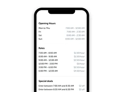 Clear beats beautiful florent lenormand list list ui parking spotangels text text box text design