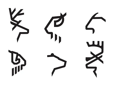 Big Game Monoline_drib 3 animals bear biggame bison caribou mikebruner monoline mountaingoat muledeer muskox outdoors wildlife