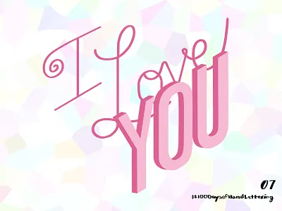 Day 7: 100 Days of Hand Lettering 100 day project design hand lettering illustration lettering lettering art love pattern pink type type art typography
