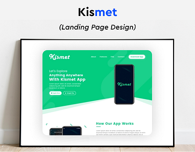 Kismet Landing Page Design app branding design graphic design illustration logo mobile design ui ux vector