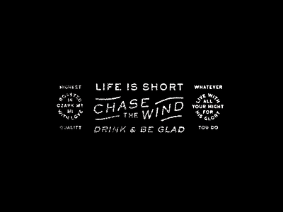 Chase the Wind badge branding chase lockup logo mark type typography wip