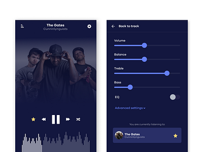 Daily UI #007 | Settings page for music player daily ui daily ui 007 dark ui design design app figma minimal minimalism music player music player ui product design settings ui uipractice uiux ux ui