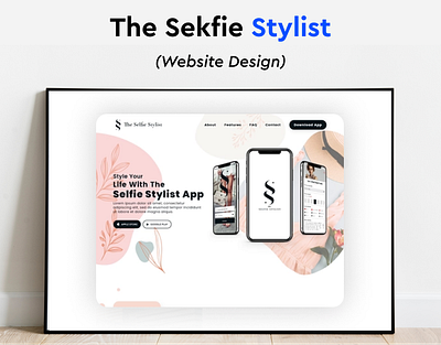 Selfie Stylist Landing Page Design app branding design graphic design illustration logo mobile design ui ux vector