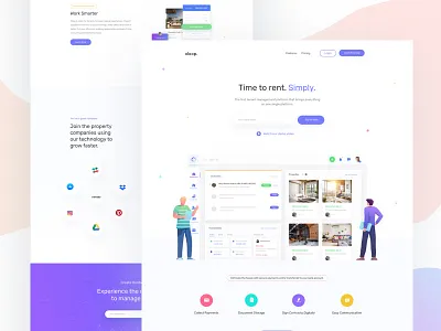 Real Estate Rent Services landing page real estate rent ui web design web template