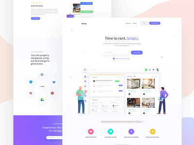 Real Estate Rent Services landing page real estate rent ui web design web template