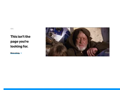 This isn't the 404 you're looking for... 404 404 page error obi wan portfolio