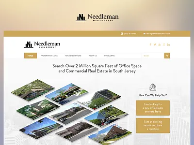 Needleman architecture case study design photoshop project redesign ui ux web website yellow