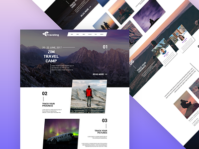 Creative Travel landing Page color concept dribbble best shot new trends travel travel agency travel best shot travel landing page typography web site design