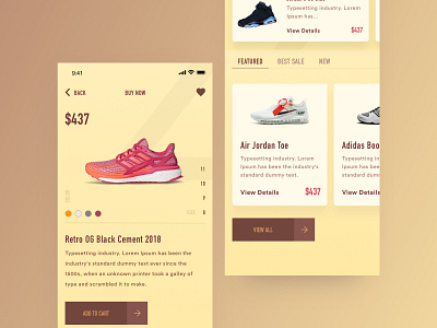 Sneakers App UI android app app dashboard design design e commerce e learning e letter ecommerce app ios ios app design luova studio minimal app design product app design product branding typography ui unique app design user experience design user interface design ux