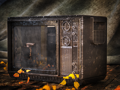 OLD TELEVISION 3d black c4d design old television