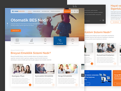 Halk Emeklilik - Website Design bank banking credit cards design finance insurance landing page ui ux web website