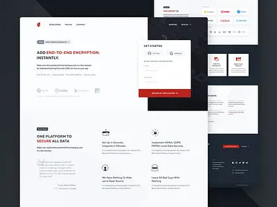 Virgil Security Main Page design site ui ux web website
