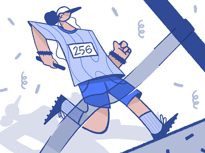 Crossing The Finnish Line 2d charachter custom darkcube design digitalart draw drawing drawing illustration landing page race relay running running man teamwork vector web