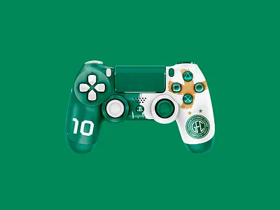 Guarani FC Esports PS4 Controller Concept apparel branding brazil design esports games gaming green guarani illustration pedro playstation playstation 4 playstation4 ps4 soccer sports tonelo vector vetor