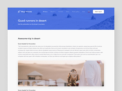 Mega Marvels – Single Tour page article cards clean minimal modern page tour operator tourism tours ui ux web