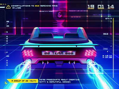 ✨ B&B · 20K Flowers！~ 20000 20k bb car congratulations cyberpunk fui future illustration