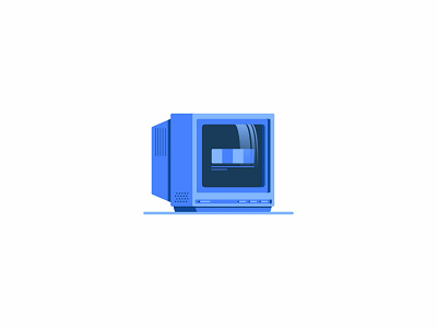 Retro TV blue design icon illustration old old tv retro retro tv tv
