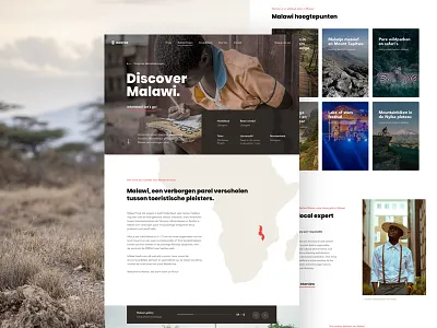 Destination Full Page africa design honest landing page responsible travel ui ux