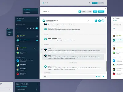 MMOC - social game platform #unpublished_1617 chat app clean design challenge digital dota game gaming website invite friends lol mmo mmorpg product ui ux web application