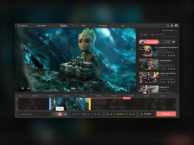 Yuzzit video editor app design logo minimal typography ui ux vector web website