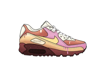 Nike Air Max - Sundae black branding design drip ice cream illustration ipad nike nike air max procreate running texture vector white