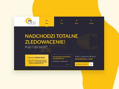 Truckled Website Landing Page design develop led light lighting long longpage minimal ui ux web webdesign website yellow