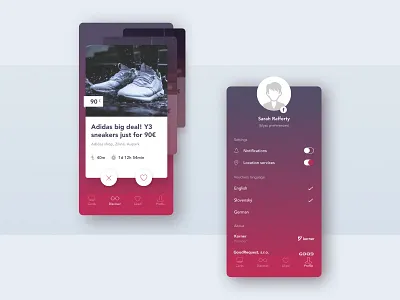Blyss app shot 02 app design illustration minimalistic mobile mobile app design mobileapp red ui uiux ux