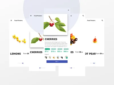 Food Posters 2d art clean design design ecommerce flat design indigo.design material design online shopping online store poster art print ui ux