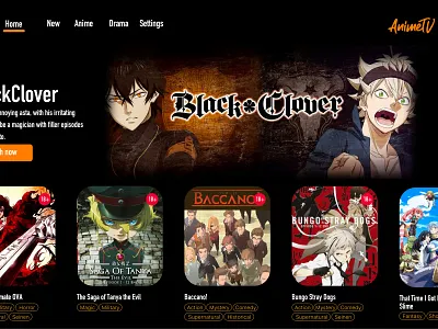 Daily UI Challenge 025 - Tv app amazon fire tv amazon fire tv os anime crunchyroll dailyui dailyui 025 tv app