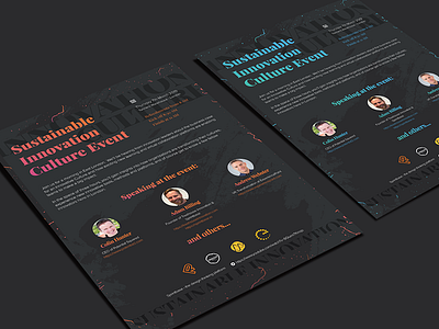 Flyer (WIP) flyer gradient playfair display texture