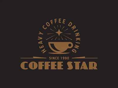Coffee Star ☕️ black brown coffee icon identity illstration layout logo star trademark type typography
