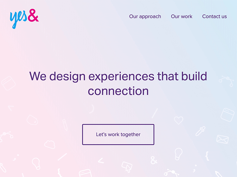 So long, yesand.is css css animation design gradient hero icons web