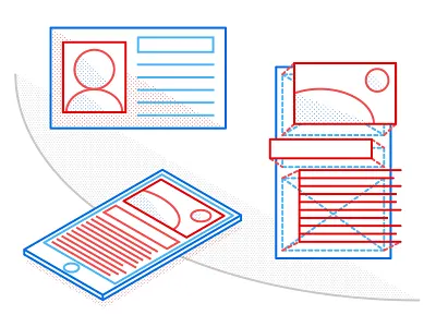 Audience - Device - Content foolproof illustration line art mobile vector