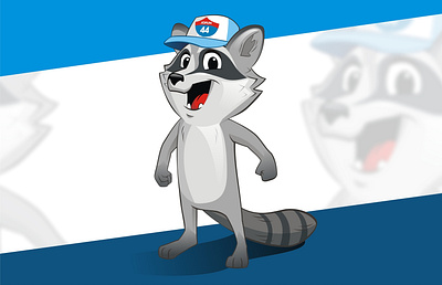 Trucker Racoon cartoon character character design design disney illustration vector