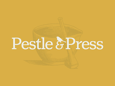 Pestle Press Logo branding design illustration logo