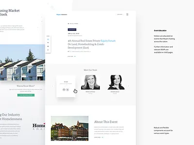 Meyers Research - Events branding events layout redesign ui web