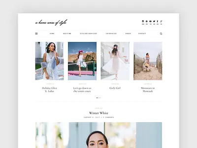 A Keene Sense Of Style blog blog design blogger fashion blogger minimal blog ui design ux design wordpress