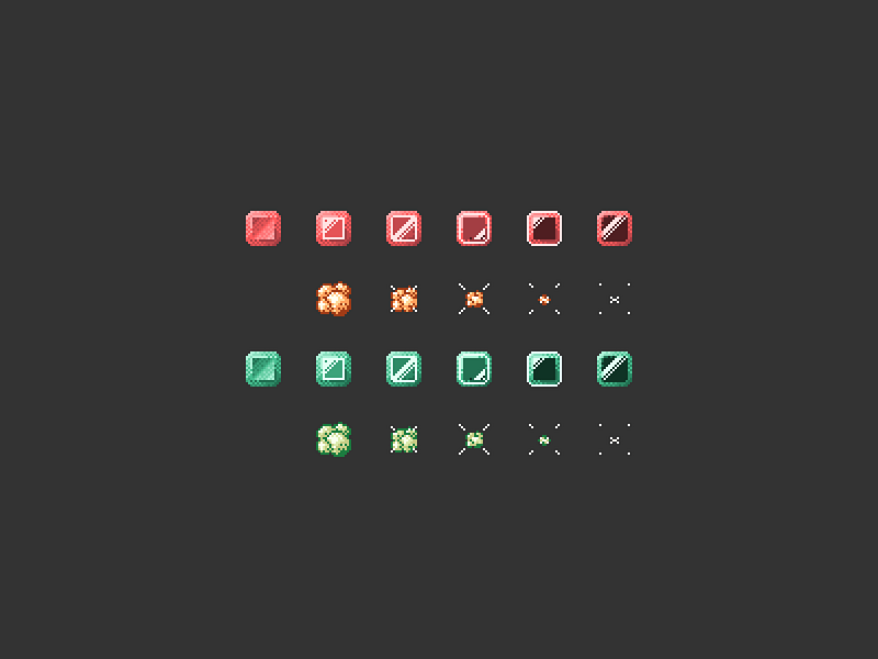 Gems Animation Sprites bitmap bmp explosion game game animation game design gem genus pixel pixel art sprite spritesheet
