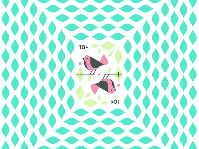 Bird stamp bird character flat design flat illustration forrest freelance illustrator fruit geometric illustration illustrator jungle leaves logo design sparrow stamp stamp design symmetrical design symmetry vector illustration