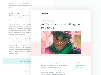 Teamweek Newsletter branding minimal minimal blog newsletter pastel typography ui video